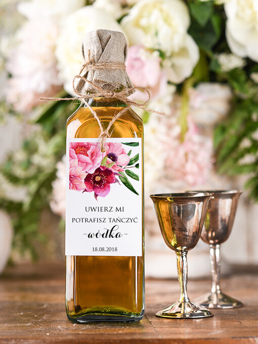  rustykalne zawieszka na alkohol weselny, rustyklane dużo treści do wyboru