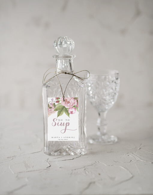  rustykalne zawieszki na nalewki weselne, rustykalne treści do wyboru