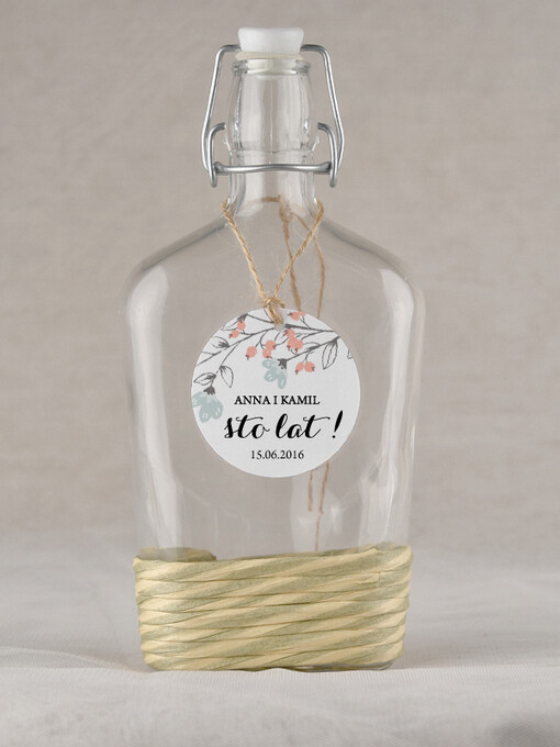  rustykalne etykieta na wódkę weselną, idealne na wesele w stodole