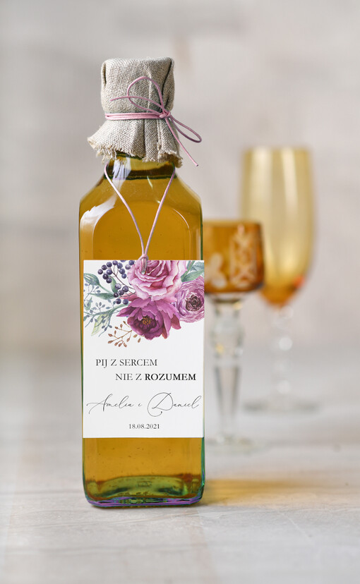  rustykalne etykiety na wódkę weselną, rustyklane dużo treści do wyboru