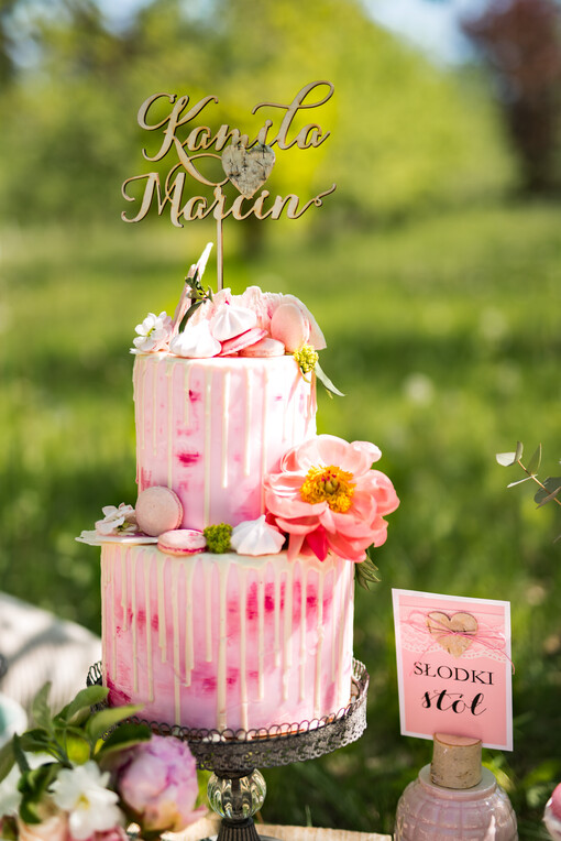  statuetki drewniane ozdoby na tort weselny   