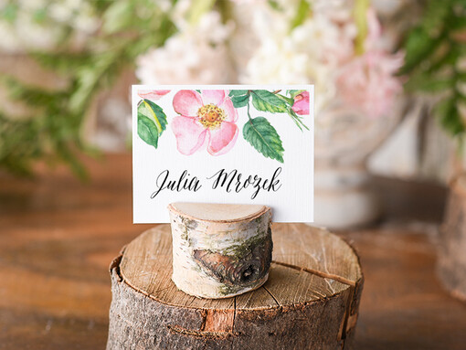  Boho/etno/pióra winietki ślubne wizytówki dla gości weselnych