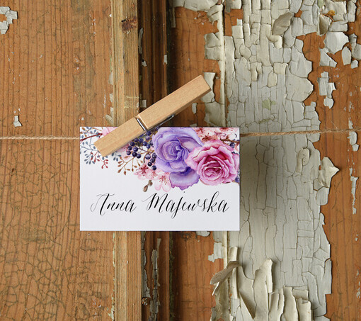  Boho/etno/pióra ślubne wizytówki winietki na stół weselny