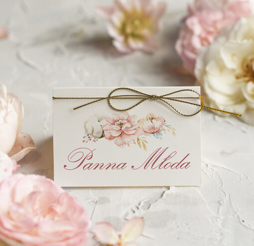  Boho/etno/pióra ręcznie robione winietki ślubne wizytówki dla gości weselnych, ślubne winietki na stół 