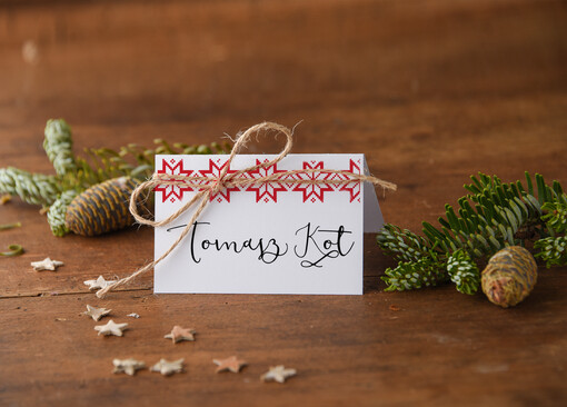  Boho/etno/pióra karteczki ślubne winietki weselne