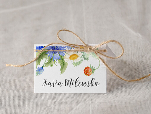  Boho/etno/pióra ręcznie robione winietki ślubne wizytówki dla gości weselnych