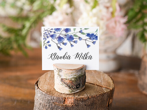  Boho/etno/pióra winietki ślubne wizytówki na stół weselny