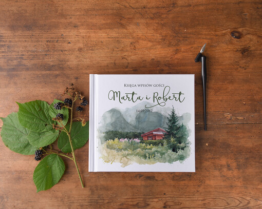  Boho/etno/pióra oryginalna księga gości i album do instaxa w jednym, boho style z romantycznymi elementami