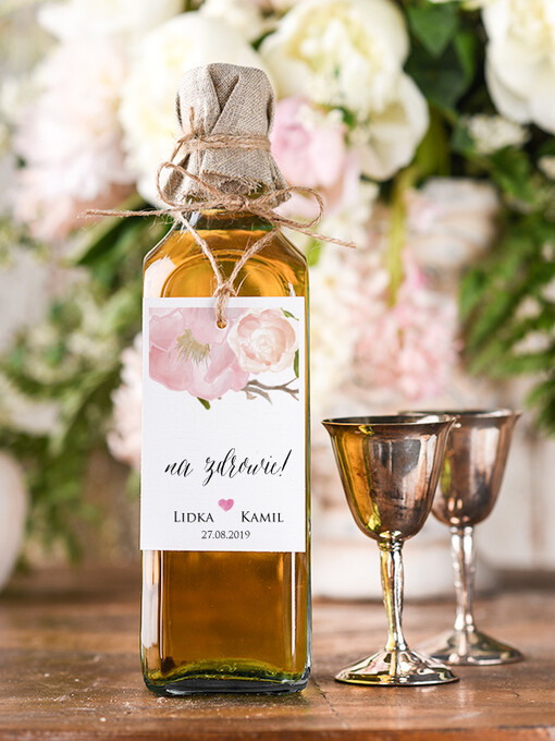  boho/etno/pióra zawieszki ślubne na butelki, boho smieszna tresc