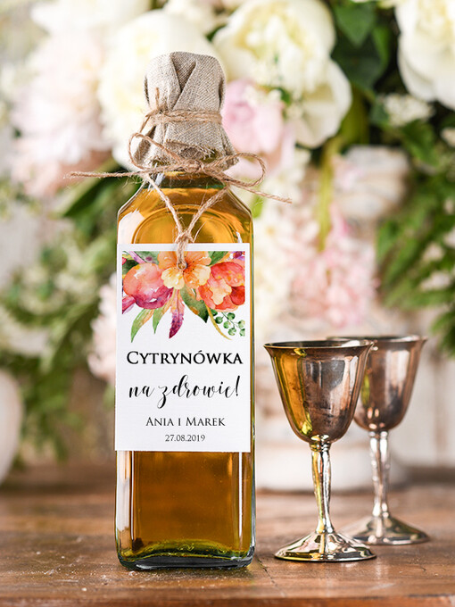  boho/etno/pióra etykiety na butelki weselne, boho wasza tresc