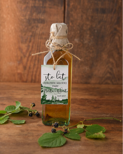  boho/etno/pióra etykiety na butelki weselne, boho smieszne teksty