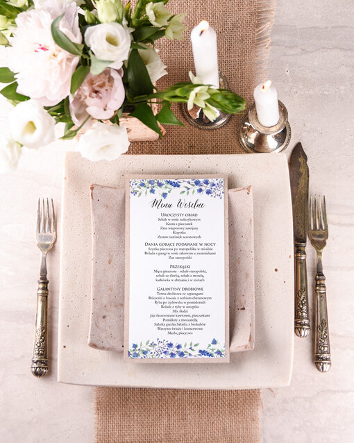  boho karta dań weselnych menu weselne plan podawania posiłków, boho wasze imiona i treść