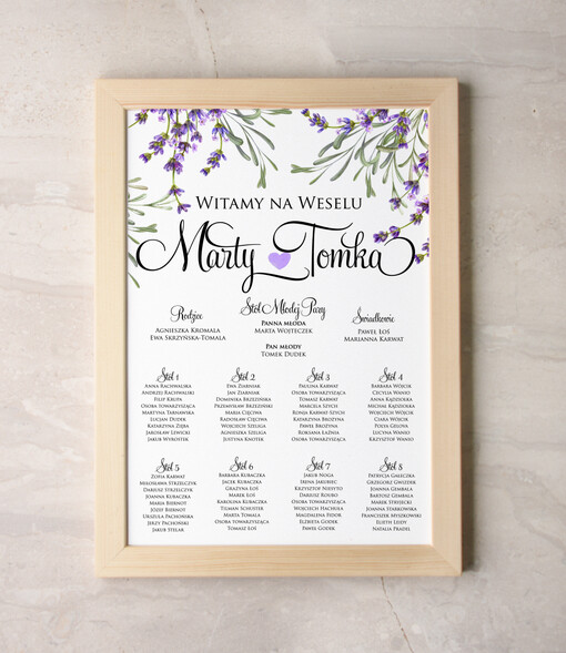  Plakaty Boho tablica z planem stołów na wesele plan stołów weselnych, boho styl kolorowe kwiaty