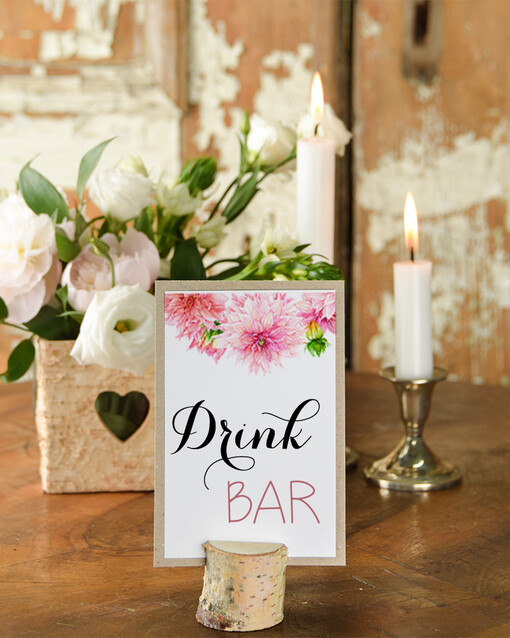  Rustykalne numerki na stoliki ślubne, rustykalne inspirowane naturą