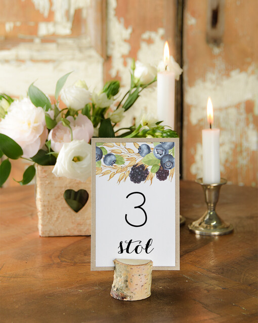  Rustykalne numerek na stół weselny, inspirowane naturą w stylu rustykalnym