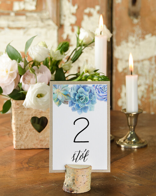  Rustykalne tabliczka z numerem stołu weselnego, styl rustykalny prostota i minimalizm