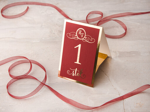  Glamour numerek na stół weselny, złote klasyczne i eleganckie