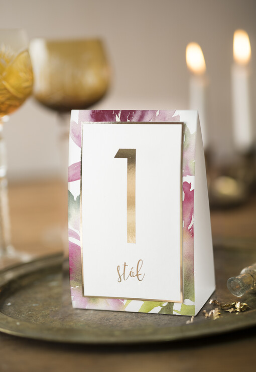  Glamour numerki na stoliki ślubne, złote złocone eleganckie i klasyczne