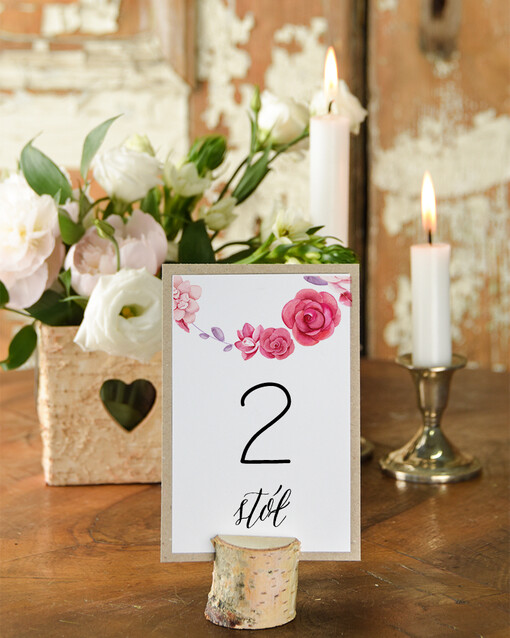  Otwarte jednokartkowe numerki na stoliki ślubne, eleganckie usadzenie gości