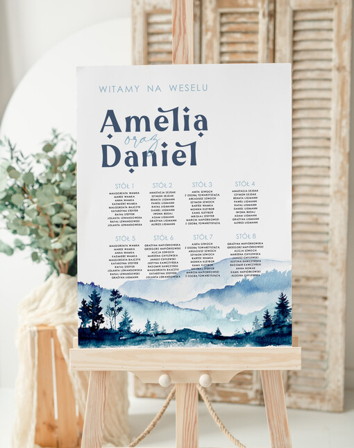  Plakaty Rustykalne plan usadzenia gości, tablica z planem stołów na wesele, plan stołów weselnych rustykalny plan usadzenia gości na weselu, powitanie na weselu 