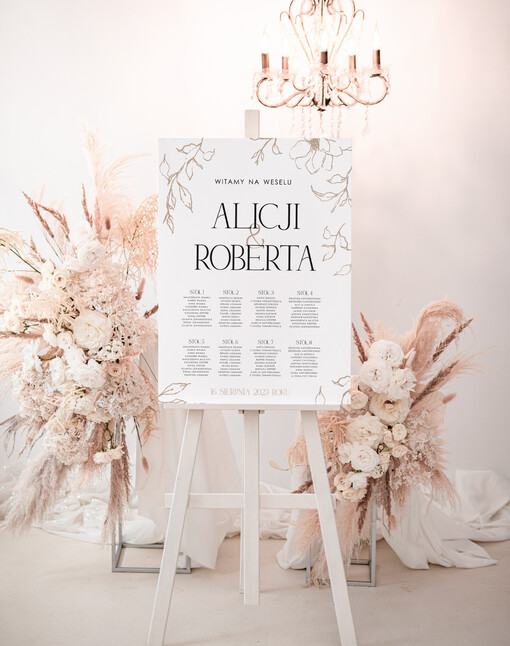  Plakaty Rustykalne prosty i nowoczesny plan stołów weselnych usadzenie gości na weselu, plansza powitalna na weselu, plan usadzenia gości weselnych 