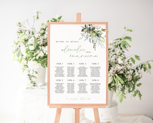  Plakaty Rustykalne powitanie gości na sali ślubnej i plan stołów, dopasuj swoj rozmiar rustykalne, tablica z planem stołów na wesele plan stołów weselnych prosty i nowoczesny plan