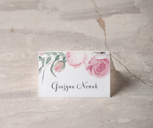  botaniczne podróżnicze  ozdobne winietki na ślub wizytówki dla gości weselnych, rustykalne