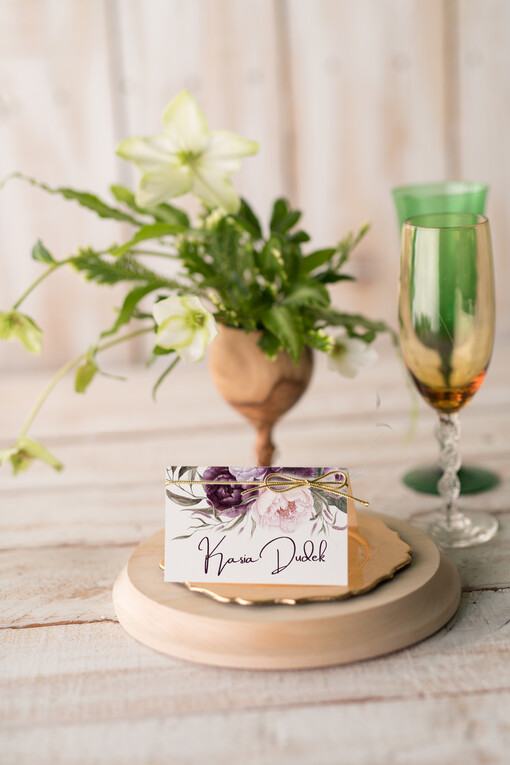  botaniczne podróżnicze  karteczki wizytówki usadzenie gości na weselu winietki botaniczne vintage  