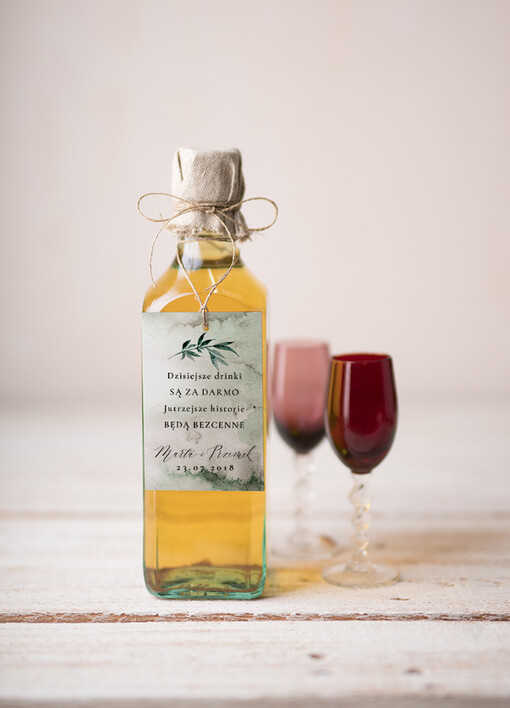  botaniczne podróżnicze  zawieszka na alkohol weselny, eleganckie z dowolną treścią