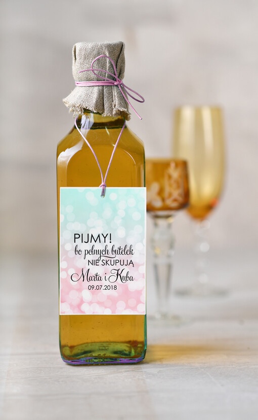  botaniczne podróżnicze  etykiety na butelki weselne, eleganckie z dowolną treścią