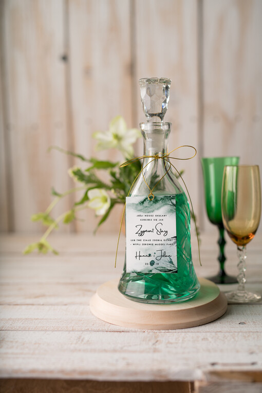  botaniczne podróżnicze  zawieszki na nalewki weselne, botaniczne z waszą treścią