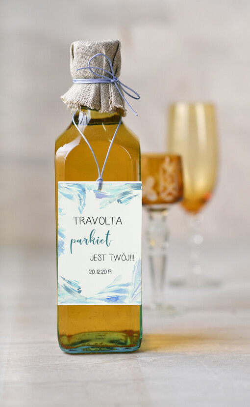  botaniczne podróżnicze  etykiety na butelki weselne, botaniczne z duzo tekstow