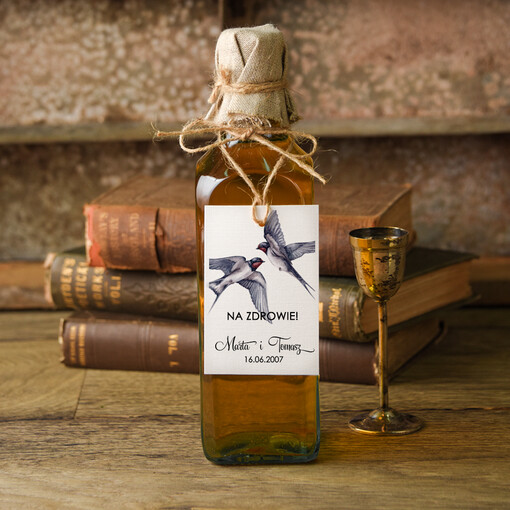  botaniczne podróżnicze  zawieszki na alkohole weselne, botaniczne z waszą treścią