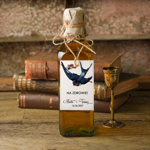  botaniczne podróżnicze  etykieta na wódkę zawieszka na alkohol weselny, boho z waszą treścią