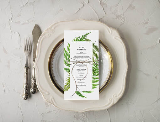 botaniczne podróżnicze  menu weselne karta dań weselnych, botaniczne z waszą treścią