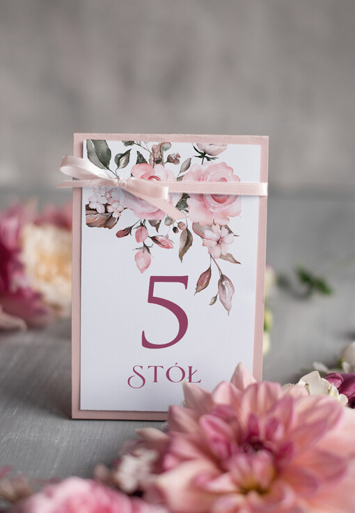  botaniczne podróżnicze  numery na stół gości weselnych rusykalne kwiatowe wzory   