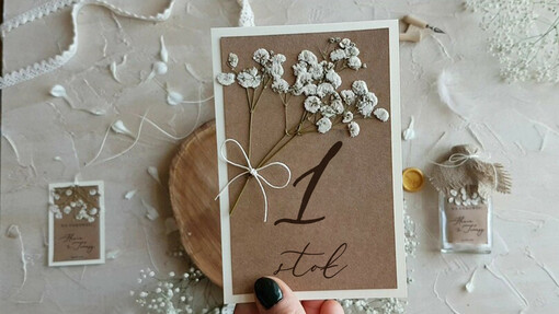  botaniczne podróżnicze  numer na stół weselny rustykalne wesele numerki na stół weselny z gipsówką  