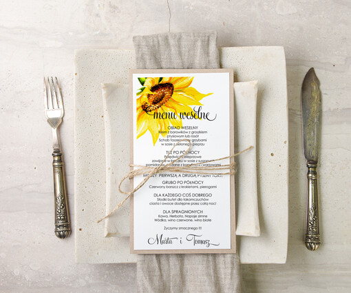  akwarele menu weselne plan podawania posiłków na weselu, malowane akwarele wasza tresc