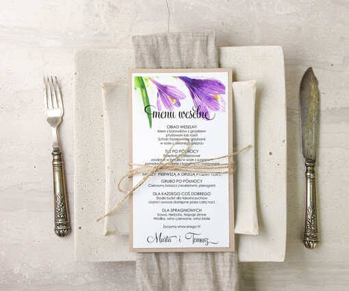  akwarele weselne menu karta potraw weselnych, malowane akwarele wasza tresc