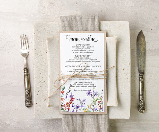  akwarele menu weselne na stoły karta dań weselnych, eleganckie z wasza treścia