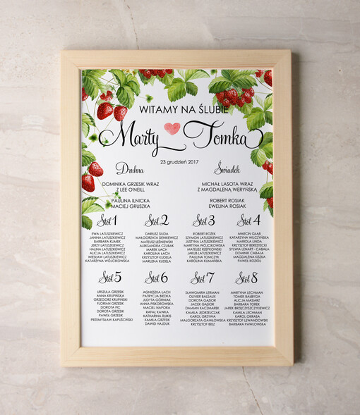  Plakaty Akwarele planer ślubny plan usadzenia gości na weselu, wiele rozmiarów do wyboru romantyczne akwarelki