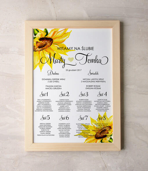  Plakaty Akwarele plansza ślubna plan stołów weselnych, akwarelowe wybierz swoj rozmiar