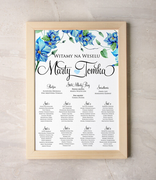  Plakaty Akwarele powitanie i usadzenie gości plan stołów weselnych, wiele rozmiarów do wyboru romantyczne akwarelki