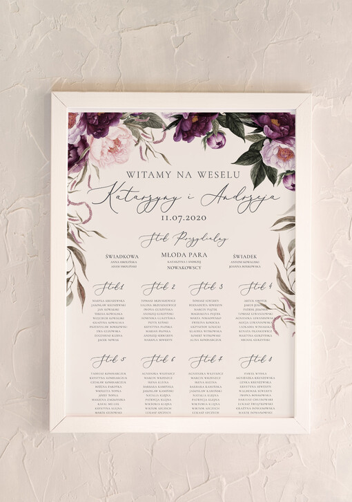  Plakaty botaniczne podróżnicze tablica z rozmieszczeniem gości plan stołów weselnych, rustykalne wybierz swoj rozmiar