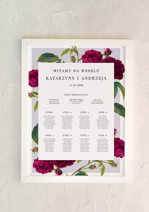  Plakaty botaniczne podróżnicze powitanie i usadzenie gości plan stołów weselnych, wybierz swoj wymiar w stylu rustykalnym