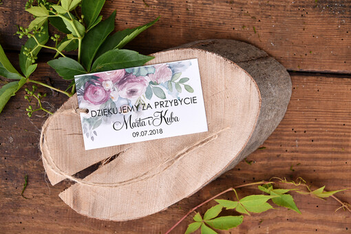  Zawieszki bileciki do prezentów oryginalne podziękowania dla gości weselnych, zawieszki do prezentów dla gości