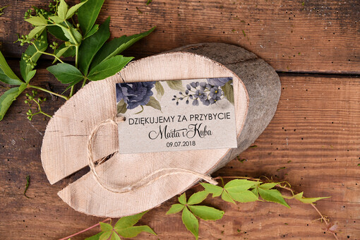  Zawieszki bileciki do prezentów podziękowania dla gości weselnych, zawieszki z waszymi imionami