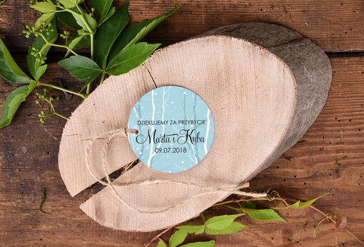  Zawieszki bileciki do prezentów pamiątki dla gości weselnych, zawieszki z waszymi imionami