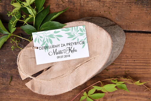 Zawieszki bileciki do prezentów podziękowania dla gości weselnych, zawieszki do prezentów