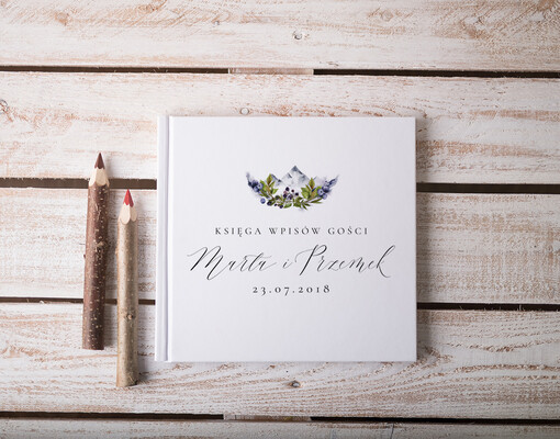  botaniczne książka na ślub na wpisy gości weselnych, wybierz swoja tresc rustykalny